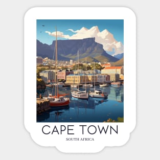 A Pop Art Travel Print of Cape Town - South Africa Sticker